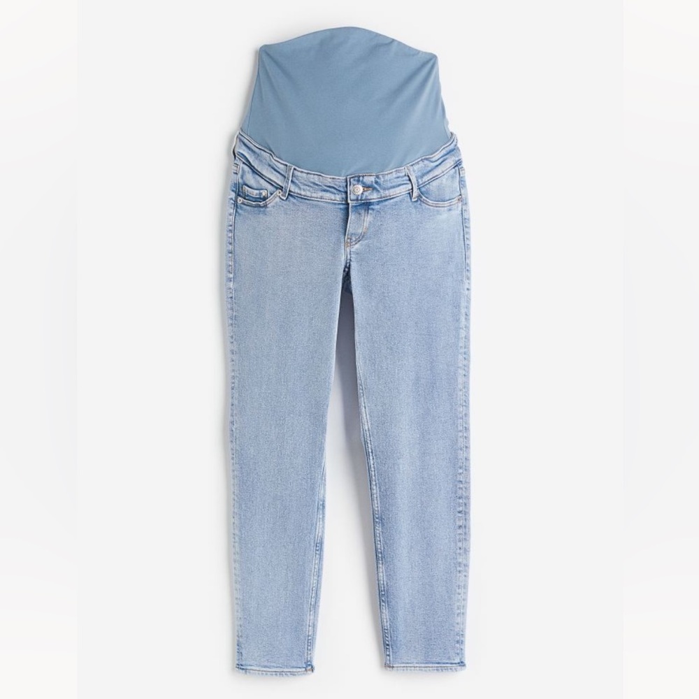 H&M MAMA Slim ankle jeans in light wash
